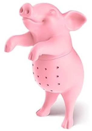 Genuine Fred, HOT Belly, Pig Reusable Silicone Tea Infuser, Pink, Fun Gift for Tea Lovers, Clever Kitchen Gadget