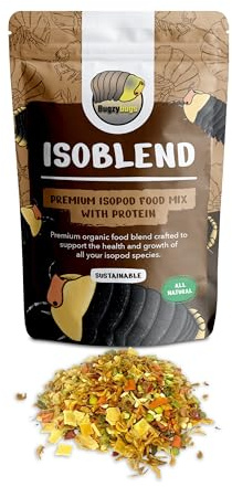 Bugzy Bugs Isoblend Premium Isopod Food Feed Mix All Natural Protein Vegetable Dry Blend for Isopods Feeders Insects