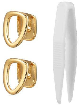 WOFASHPURET 4 Pcs Tooth Decorative Teeth Jewelry False Top and Bottom Grills for Your Teeth Cosplay Teeth Gold Teeth Decorative Teeth Grill False Joke Copper Golden