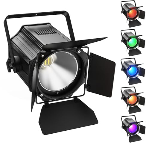 200 W Faretto Par LED COB 6-in-1 RGBWA+UV Lampada da palco per DJ con alette, Faretto Par bianco caldo freddo con DMX512/Auto/Suono Luci da discoteca per feste, concerti, chiese, matrimoni, teatri