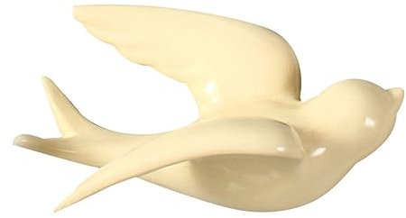 MUSISALY Keramik Wanddeko Hängende Schwalben Bunte Nordische Vogel Wanddekoration Beige Kleine Für Wohnzimmer Schlafzimmer Garten