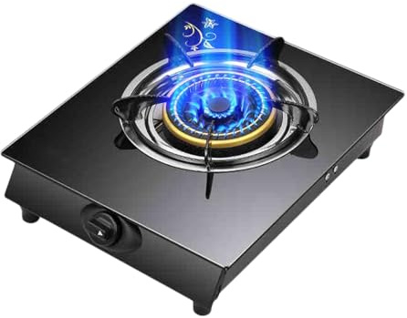 Cuisinière À Gaz 1 Brûleur, Flamme Élevée À Quatre Anneaux De 4,0 KW, Cuisinière À Gaz En Verre Trempé Noir, Cuisinière À Conversion De Gaz Naturel/gaz Liquéfié, Avec Extinction Automatique(LPG)