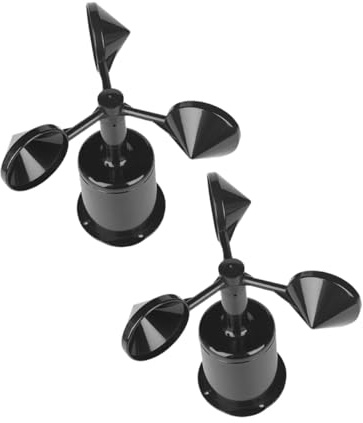 Carcasa Anemómetro de Viento Abs Negra 2 Piezas para Medición