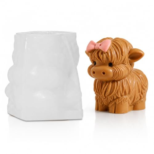 Highland Cow Silicone Mold 3D Stereoscopic Candle Moulds