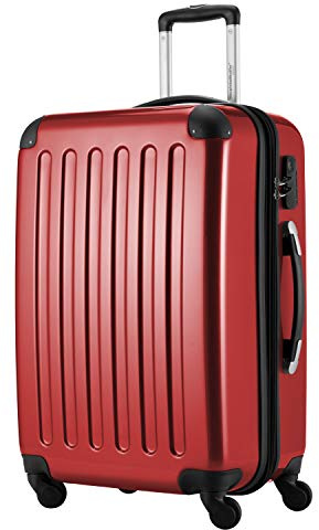 Hauptstadtkoffer ALEX Expanderbar Hårdskal Koffert 65 cm (74 L) med Kodlås – Robust Resväska med 4 Dubbelhjul, röd