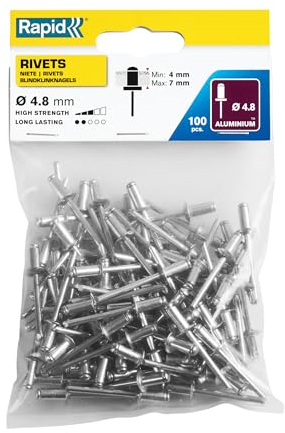 RAPID 5000380 - Remache Ø4.8x10mm. Alu en bolsa de 100 Unds.