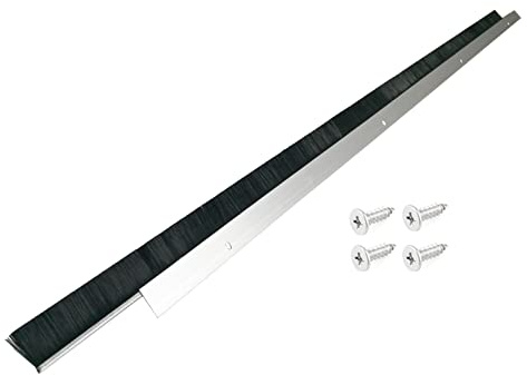 Retsun 4 Sets 0.98 x39.37 Inches Garage Door Brush Sweeps Seal Roll Up Door Brush Durable Easy Mounting (0.98, 4)