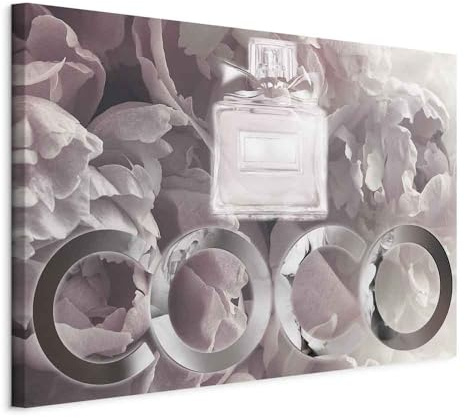 murando - Leinwandbild Parfüm Fashion rosa, 90x60 cm, 1-teilig, Wohnzimmer | Hochwertige Leinwand, sofort aufhängbar, ideal fürs Wohn- oder Schlafzimmer, wasserfest und lichtecht, langlebig, stilvoll