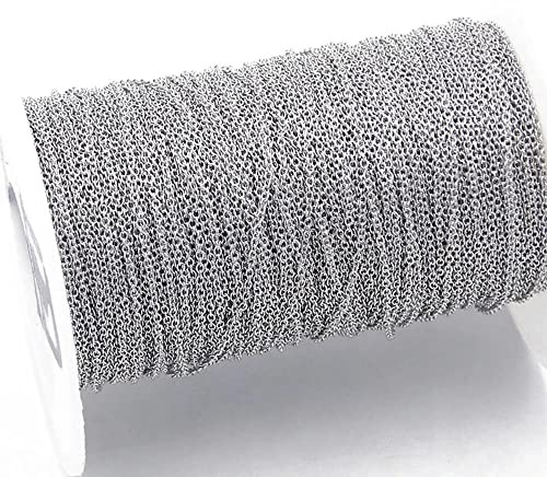 VOANZO 10 m Schmuckkette Gliederkette Zubehör zur Schmuckherstellung für die DIY-Schmuckherstellung (Silber)