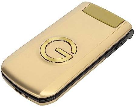 ASHATA Entsperrtes Senior Klapphandy, Dual SIM Steckplätze, 2G Handy, 2,8 Zoll Bildschirm, Großes Tastenhandy, 4800 MAh, 2G GSM Telefon mit UKW Radio, Kamera, für Senioren (Gold)