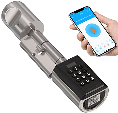 WELOCK Smart Lock, Keyless Entry for Front Door, Electronic Keypad Code, with App and passcode, Digital Lock Adjustable Length for 50-100mm Door