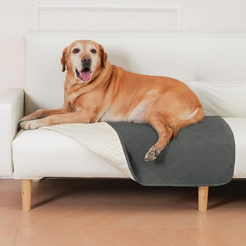 HezzLuv Manta impermeable para perro, funda de cama suave para mascotas, antideslizante, protector de muebles, lavable, a prueba de arañazos, resistente al pelo de mascotas, para cachorros, mascotas