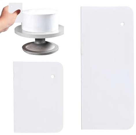 2Pack Professional Cake Scraper Buttercream Smoother, Cake Decorating Supplies - Cake Smoother, Cake Icing Smoother Cutters Smoother Tool for Cake Cream Baking Decorating