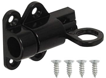 Serratura a molla – Serratura automatica della finestra, serratura di sicurezza della porta | Bullone porta ad anello di trazione con vite, fermo adatto per finestre, porte in legno, porte di cortile