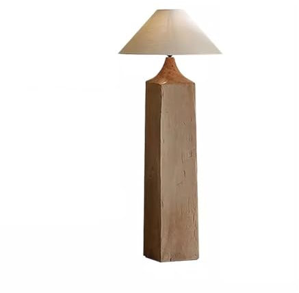 ADERFETBI Lampadaire sur Pied Salon Lampadaire de Style Wabi-sabi, Style Chinois rétro en Bois Massif, Lampe décorative Zen for Salon, Lampe de Table Verticale Lampe Salon