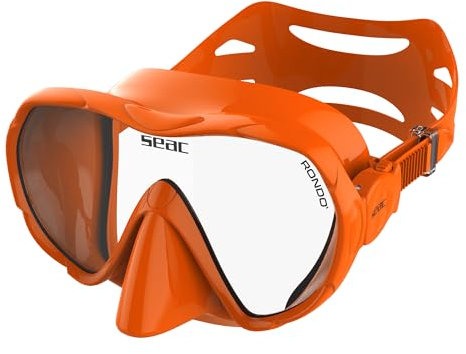 SEAC Rondò, Rahmenlose Tauch- Und Schnorchelmaske Mit Silikonglasscheibe, Reduziertes Volumen, Hydrodynamisch, Ultraleicht