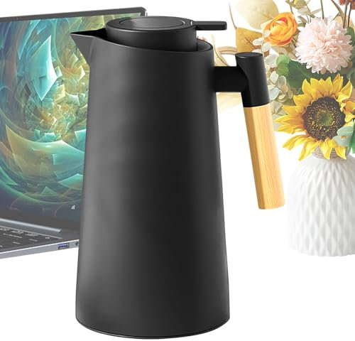 Carafe termica - 1000 ml di caffè isolato | Carafe di caffè isolato | Contenitore d'acqua calda con fodere di | Bruciatore d'acqua, brocca da tè, distributore di bevande per il ristorante da via