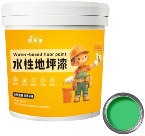 VALINK Vernice epossidica impermeabile per pavimenti, 300 g, ad asciugatura rapida, antiscivolo, a base d'acqua, per garage, per interni ed esterni, verde