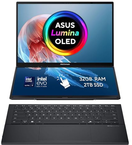 ASUS ZenBook Duo 2-in-1 Laptop Intel Ultra 9 285H 32GB 2TB SSD 14 Win11 H Touch