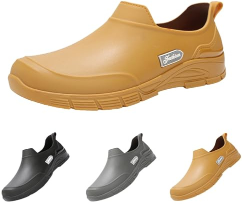 Botas de goma para hombre, antideslizantes, impermeables, botas cortas, cómodas botas de jardín, ligeras, frescas, clásicas, botas de lluvia para pescar, adecuadas para días lluviosos, suelo