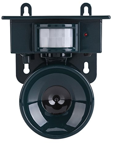 Solar Powered Ultrasonic Animal Repeller, Motion Sensor Activated, Outdoor Pest Control Device for Garden, Yard and Farm, Deters Birds, Dogs, Squirrels, Rats, Moles