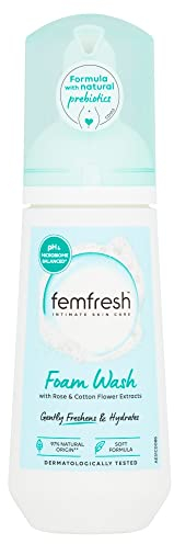 Femfresh Pure Freshness & Hydration Daily Intimate Foam Wash – Fragrance free Feminine Hygiene Shower Foam with Rose & Cotton Flower Extracts – pH Balanced, Soap Free - 150ml
