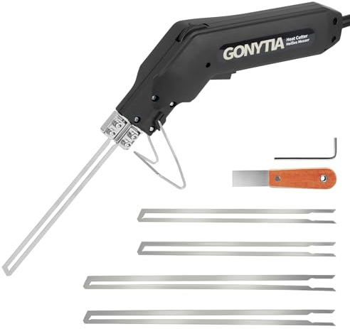 GONYTIA Styroporschneider Styrocutter mit 2x 150mm + 2x 200mm geraden Klingen Styroporschneider - Handschneider mit Klingen