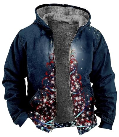 KONG JIMFAN Herren Dünne Jacke Jacken Herren Winter Fischerhemd Herren Herren Winterjacke Strickjacken Strickjacke Jacke Herren Leder Bomberjacke Herren Baseball Hemd Kuscheljacke(Navy,L)