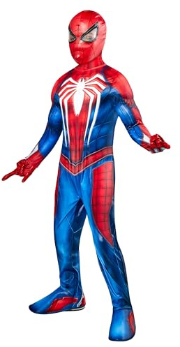 Rubies Costume Premium Spiderman Gamer-Verse per ragazzi e ragazze, Tuta con copristivali, maschera in tessuto e guanti con ragnatela, Marvel ufficiale per Carnevale, Halloween, Compleanno, Natale