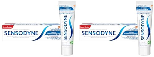 Sensodyne MultiCare Intensivreinigung° Zahnpasta, 75ml, tägliche Zahncreme mit Fluorid, bei schmerzempfindlichen Zähnen (Packung mit 2)