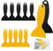 EXIN DEHCEN 12 Pièces Spatules Plastique, Couteau à Mastic de Spatule en Plastique, Spatule Raclette Silicone Imprimante, Grattoir à Peinture en Spatule Plastique Souple pour Reboucher, Décalcomanies