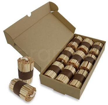 Floranica Allume-feu Naturel écologique 27 pièces Allume-feu en bois Pendant 20 Minutes Allumage rapide efficace sans odeur Allume-poêle Allume-barbecue Outdoor Survival