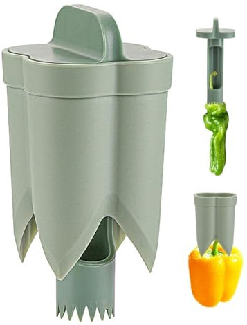 Dénoyauteur de poivron 2 en 1 - En ABS - Dénoyauteur de tomates et de légumes - Pour retirer facilement les poivrons et poivrons - Multifonction