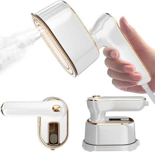 Sonhomay Mini fer à repasser, fer à vapeur portable à main, prend en charge le repassage à sec et humide pour la maison et les déplacements, 220 V, prise UE
