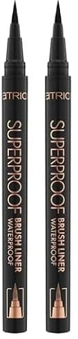 Catrice Cosmetics Superproof Eyeliner waterproof con pennello, lunga durata, risultato immediato, Ultra pigmentato, opaca (0.45 ml) (Confezione da 2)