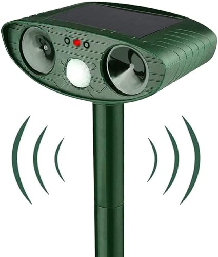 Répulsif Chat Ultrason, Répulsif Chat Exterieur, Répulsif pour Chats Solaire, répulsif à ultrasons avec Détecteur de Mouvement pour Jardin Cour Contre Les Chats Chiens Oiseaux Renards Rats