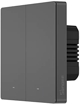 SONOFF Smart Mechanical Switch Smart Light Switch, 2.4GHz WiFi Light Switch 2 Gang, Neutral Wire Required, Alexa Light Switch Compatible with Alexa and Google Home, SONOFF M5 86 Type, M5-2C-86