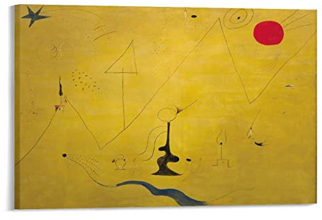 Joan Miro Hermitage Surrealismus Kunstwerke Poster Bild Kunstdruck Leinwand Poster Wandkunst Moderne Heimkunstwerke 60 x 90 cm
