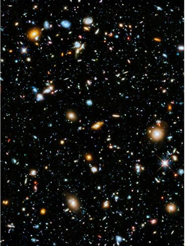 Artery8 Hubble Space Telescope Image Ultra Deep Field 2014 Ultraviolet Composite Separate Exposures Observations Distant Galaxies Primitive Stages Unframed Wall Art Print Poster Home Decor Premium