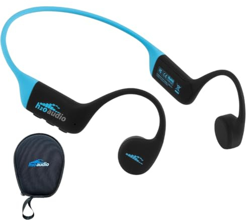 H2O Audio TRI 2 Multisport Waterproof Bone Conduction Open Ear Headphones, Bluetooth 5.3 for Running and Cycling, MP3 Mode for Swimming, 8GB Memory, 8.5-Hour Battery, Black/Blue | Multisport Waterproof, Bluetooth 5.3 For Running And Cycling, Mp3 Mode For Swimming, 8gb, Black And Blue