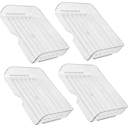 STOBOK 4stücke Stapelbare Papierablagen Für Schreibtisch Transparente Ablage Organizer Für Büro Dokumentenhalter Vielseitige Aufbewahrung Schlankes Design