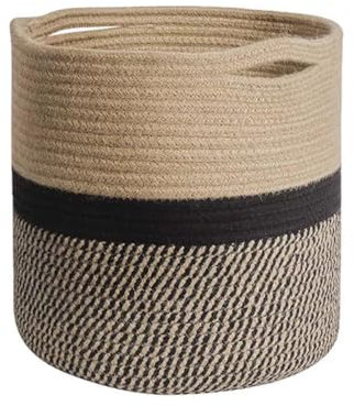 Corbeille à plantes en corde de coton faite à la main, 30 cm, pour pot de fleurs, linge et décoration d'intérieur, panier de rangement tissé pour plantes d'intérieur