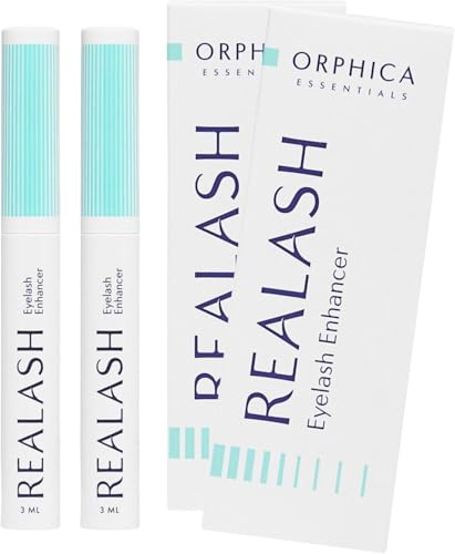 ORPHICA Realash Wimpern-Conditioner, 3 ml, 2 Stück – Wimpernwachstumserum, stärkendes Serum und Verdickung für lange Wimpern, Eyelash Growth Serum