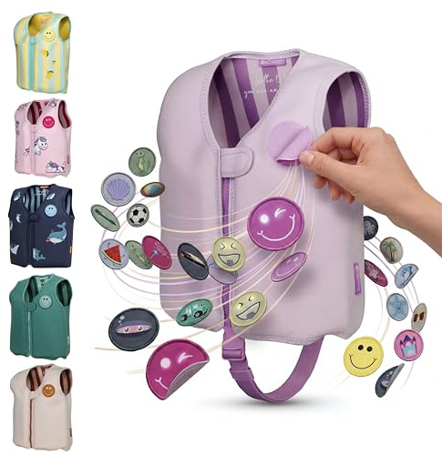 NOARD Kinder Schwimmweste (2-6 J. / 15-30 kg) Schwimmhilfe mit Schrittgurt