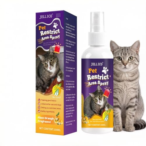 RAYOYASI Cat Repellent Spray, Natural Citrus Scent - Cat & Dog Training Aid to Protect Furniture, Set Boundaries, Non-Toxic Deterrent, 100ml