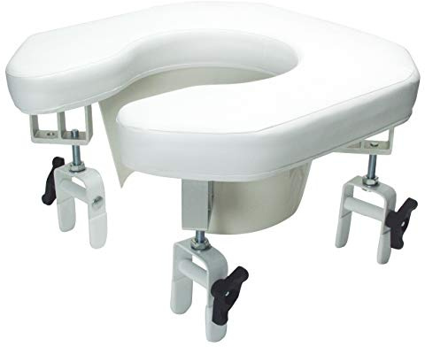 Graham-Field 6497A Lumex Raised Toilet Seat Riser, Padded & Cushioned, Fully-Adjustable Height & Angle