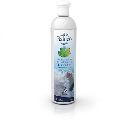 Camylle - Lait de Balnéo Eucalyptus/pin - Emulsion d'Huiles Essentielles pour Baignoire Balnéo, Bain à Bulles, Bain de pieds Thalasso - Respiratoire aux arômes frais et pénétrants - 500ml
