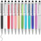 MengRan Penne Carine Bling Bling 2-in-1 Slim Crystal Diamond Stylus Penne e Penne a sfera dell'inchiostro nero (12 colori)