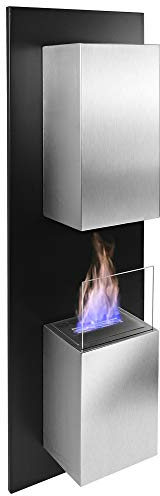 RS Trade® Exclusive Kreta Bioethanol Heizung Indoor Wandkamin Tischkamin Standkamin Ofen Edelstahl Deko Feuerstelle Feuersäule Feuerkorb