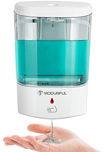 modunful Automatic Hand Soap/Sanitizer Dispenser Wall Mounted for Bathroom, Touchless Liquid Soap Dispenser, Nail-free installation, Suitable for bathrooms, kitchens, commercial settings,700ML/25OZ